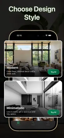 AI Room Design screen